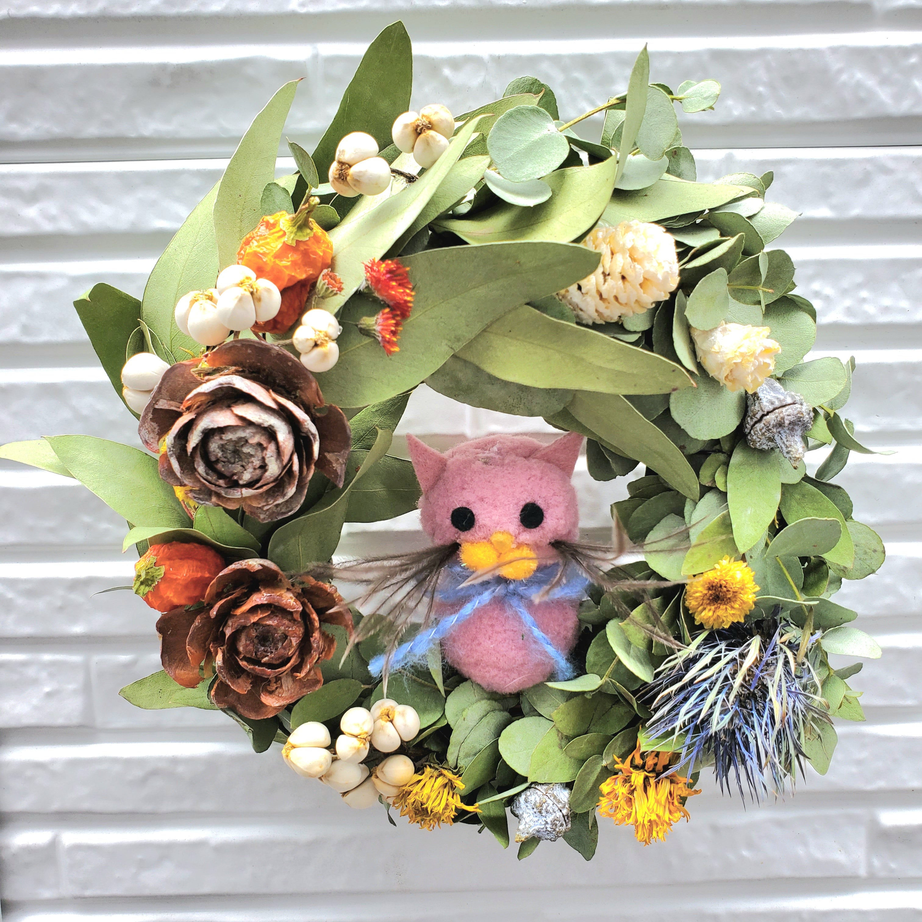 ♡感謝SALE♡ドライフラワーぐでねこちゃんとクリスマスツリーチャーム 感謝SALEドライフラワーぐでねこちゃんとクリスマスツリーチャーム